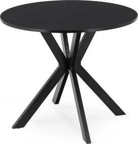 Stół Okrągły LAUREN 90 cm Czarny Loft Nowoczesny