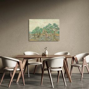 Obraz na szkle - Vincent van Gogh, The Olive Orchard, reprodukcje (70x50 cm)