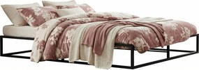 Czarne metalowe łóżko w stylu industrialnym 180x200 cm C1-R92