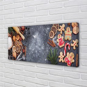 Obraz drukowany na płótnie Świąteczne Pierniki w Mące