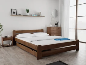 Łóżko Laura 140 x 200 cm, dąb Stelaż: Ze stelażem listwowym rolowanym, Materac: Materac Coco Maxi 20 cm