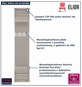 Wysoka kaszmirowa szafa z siedziskiem  H4-D26