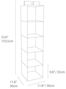 Wiszący tekstylny organizer do szafy Soft Storage – Bigso Box of Sweden