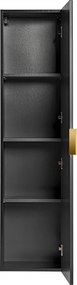 Szafka łazienkowa wisząca słupek czarny mat 35 x 25 x 140 cm ASTROS Black