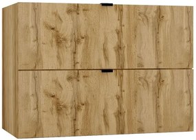 Szafła pod umywalkę z szufladami złoty dąb 80cm C0-D95