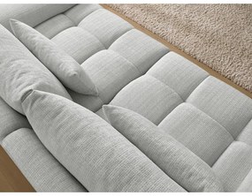 Jasnoszara sofa z tkaniny szenilowej 264 cm Ivane – Bobochic Paris