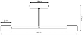 Biała nowoczesna lampa sufitowa - D133 Mirat