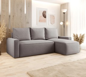 Szary nowoczesny narożnik w kształcie L T0-M97