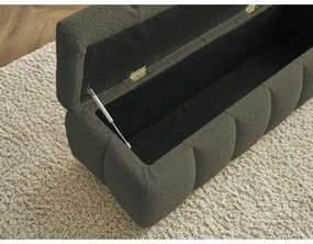 Zielona ławka z materiału bouclé Mont Blanc – Bobochic Paris