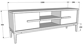 Stolik pod telewizor Eslem Oak