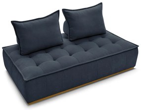 Ciemnoniebieska sofa z materiału bouclé 175 cm Elisa – Bobochic Paris