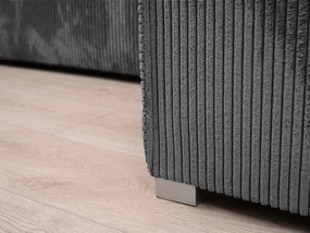 PROMOCJA Ciemnoszary narożnik w kształcie litery U SMART COSARO 295x140 cm II. jakość