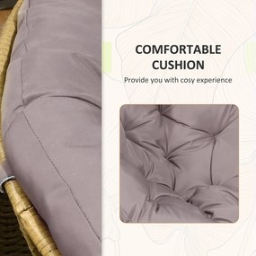 Outsunny Zestaw Bistro Balkonowy Naturalny+Jasnobrązowy | Aosom PL