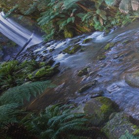 Obraz australijskiego lasu deszczowego (z zegarem) (90x30 cm)