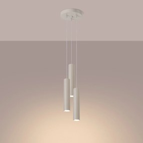 Lampa wisząca LAGOS 3P beżowa SOLLUX  LIGHTING