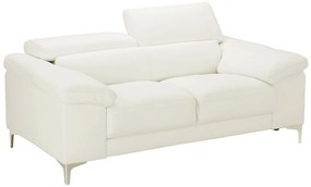 Kanapa 2-osobowa ze skóry SOLANGE - Biały