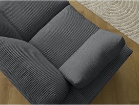 Ciemnoszary sztruksowy narożnik Belair – Bobochic Paris