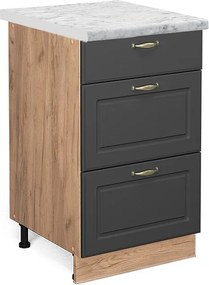 Szafka dolna do kuchni antracytowo-złoty 50x60x82 fame-line