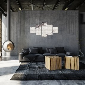 Obraz ściany z bukietem kwiatów (125x70 cm)