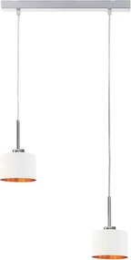 Lampa wisząca z abażurami na chromowanym stelażu - D1-W76