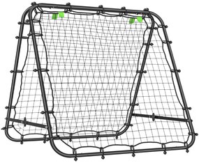 HOMCOM Bramka Piłkarska, Regulowana, Składana, Metalowa Rama, 100 x 95 cm, Czarny
