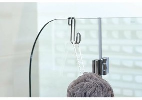 AQUALINE 37020 wieszak na zasłonę prysznicową, srebrny