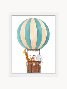 Oprawiony druk cyfrowy Balloon with Animals