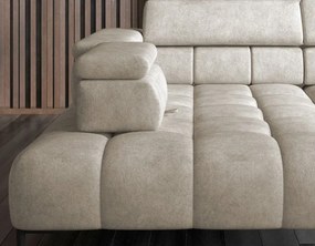 Narożnik PLAZA XL Lewostronny Elektryczna regulacja Tkanina MONOLITH 02 WERSAL