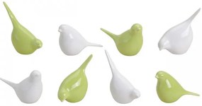 Porcelanowy ptaszek BIRDETTA 9 cm - różne warianty Kolor: Zielony