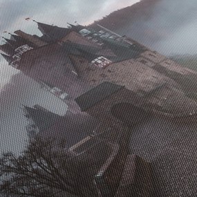 Obraz - Eltz Castle, Niemcy (z zegarem) (90x30 cm)