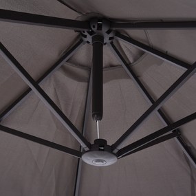 Outsunny parasol ogrodowy podwójny parasol targowy z korbką ręczną 460x270 cm | Aosom PL