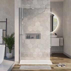 Ścianka prysznicowa Walk-In EX101 szkło z powłoką Nano
