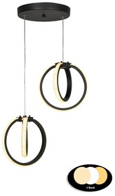 Czarna metalowa lampa wisząca LED ø 20 cm Sezen – Squid Lighting