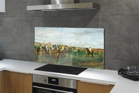 Szklany Panel Wyścigi Konne - Edgar Degas