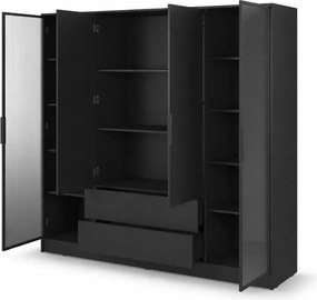 Szafa Tetrix 4D 206cm LED garderoba szkło szuflady