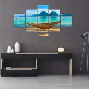 Obraz - Hamak na plaży (125x70 cm)