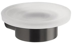 Gedy - Mydelniczka ścienna PIRENEI mleczne szkło/metaliczny szary