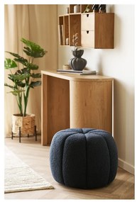 Ciemnoniebieski puf z materiału bouclé Paisley – House Nordic