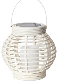 Biały solarny lampion LED odpowiedni na zewnątrz Star Trading Rotang, wys. 16 cm