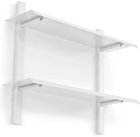 Biała wielopoziomowa metalowa półka 60 cm Hola – Spinder Design