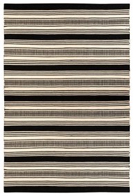 Czarno-biały dwustronny zewnętrzny dywan z tworzywa z recyklingu Green Decore Zambezi, 80x180 cm