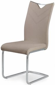 Minimalistyczne krzesło na płozach cappuccino - Aurel