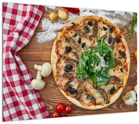 Obraz na szkle pizzy (70x50 cm)