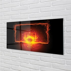 Szklany Panel Ognisty kosz piłka