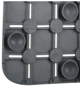 Spirella Antypoślizgowa mata prysznicowa QUADRO Premium, szara, 54 x 54 cm