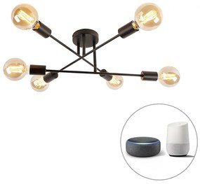 Inteligentna lampa sufitowa czarna 6-świateł z Wi-Fi G95 - SydneyPrzemysłowy Oswietlenie wewnetrzne