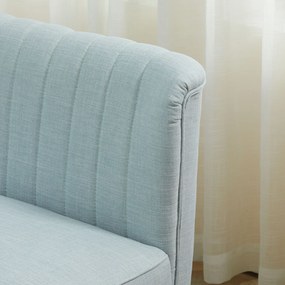 HOMCOM 2-osobowa sofa kanapa tapicerowana meble wypoczynkowe szeroka jasnozielona | Aosom PL