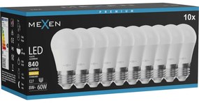 Mexen Nova 10x żarówka LED E27, G45, 8W, Ciepła - 3000K, 840 lm - L101-E27-0830-01x10