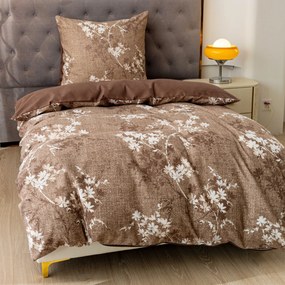 PrzytulneMieszkanie.pl PrzytulneMieszkanie.pl Pościel z mikroflanelu BRONIVA brązowe Rozmiar pościeli: 70 x 90 cm | 140 x 200 cm