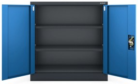 Szafka metalowa na klucz garażowa BEATA, 900 x 930 x 400 mm, antracytowo-niebieska